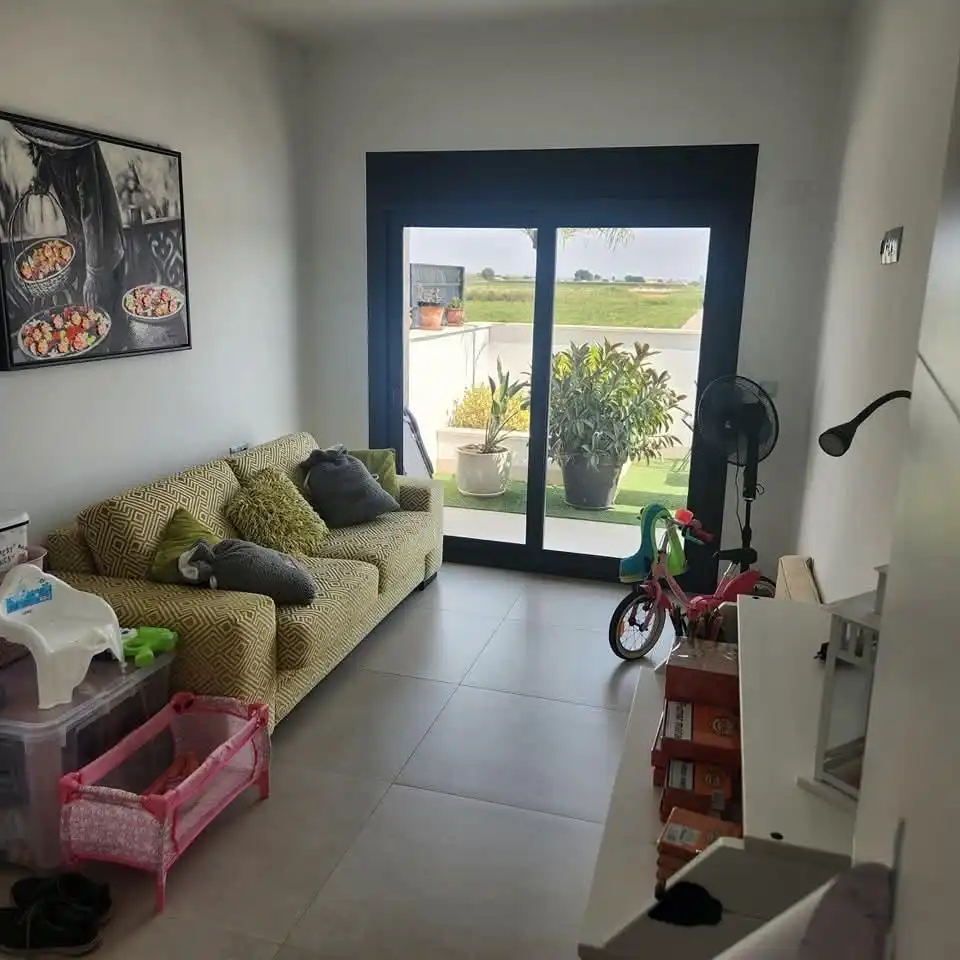 Sala d'estar de Casa o xalet en venda en Daya Vieja amb Jardí privat, Piscina i Moblat