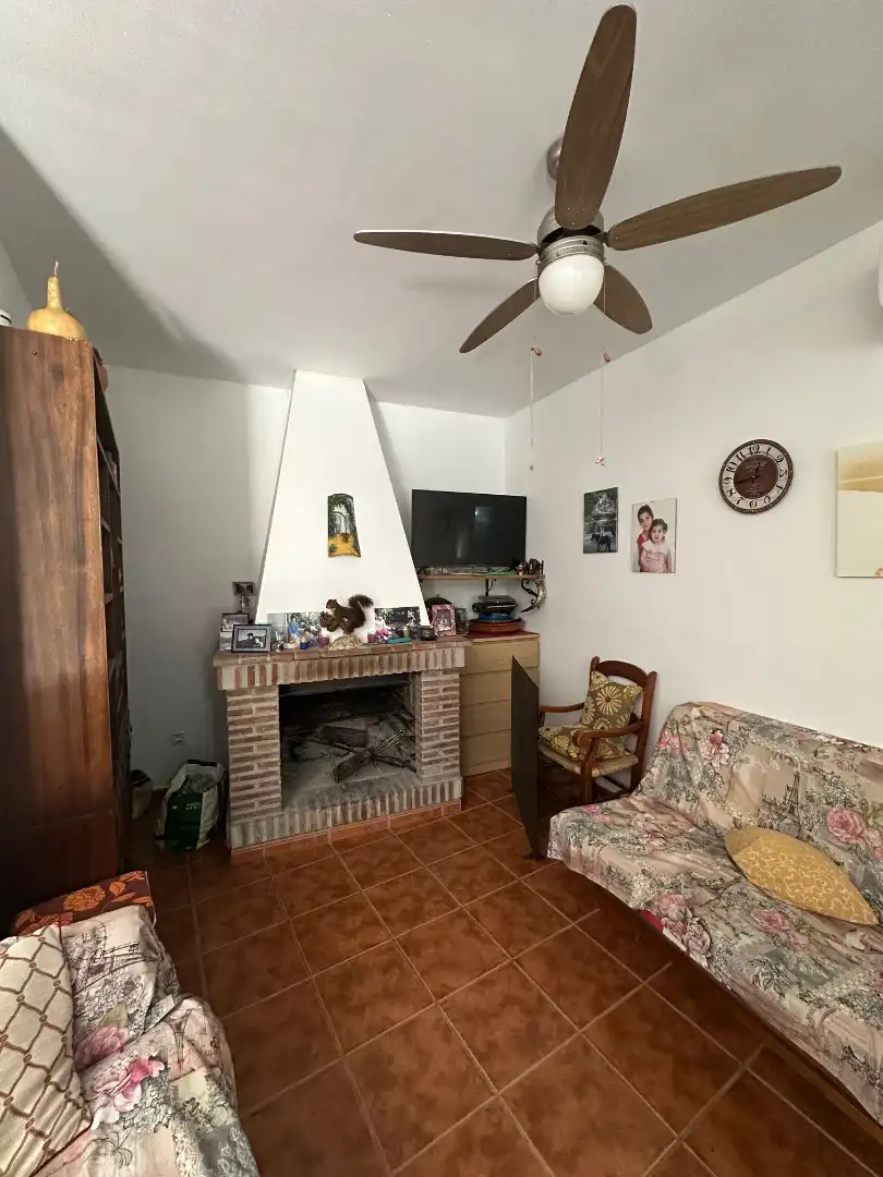 Sala d'estar de Finca rústica en venda en Benamargosa amb Aire condicionat, Jardí privat i Terrassa