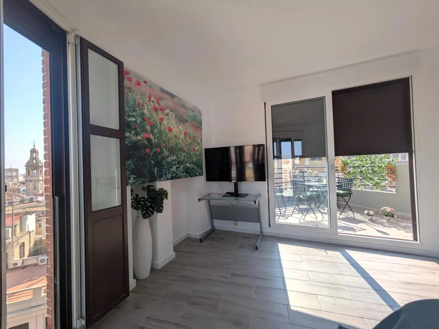 Wohnzimmer von Dachboden zur Miete in Valencia mit Klimaanlage, Heizung und Terrasse