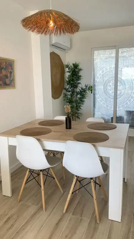 Esszimmer von Wohnung zur Miete in Canet d'En Berenguer mit Klimaanlage, Heizung und Privatgarten