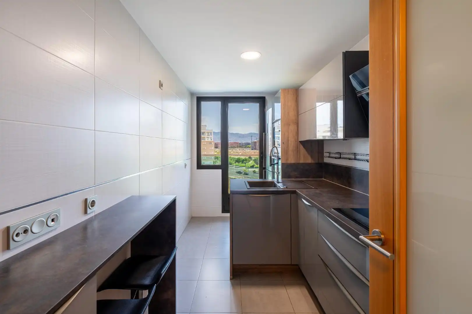 Kitchen of Flat for sale in Almería  with Air Conditioner, Terrace and Storage room