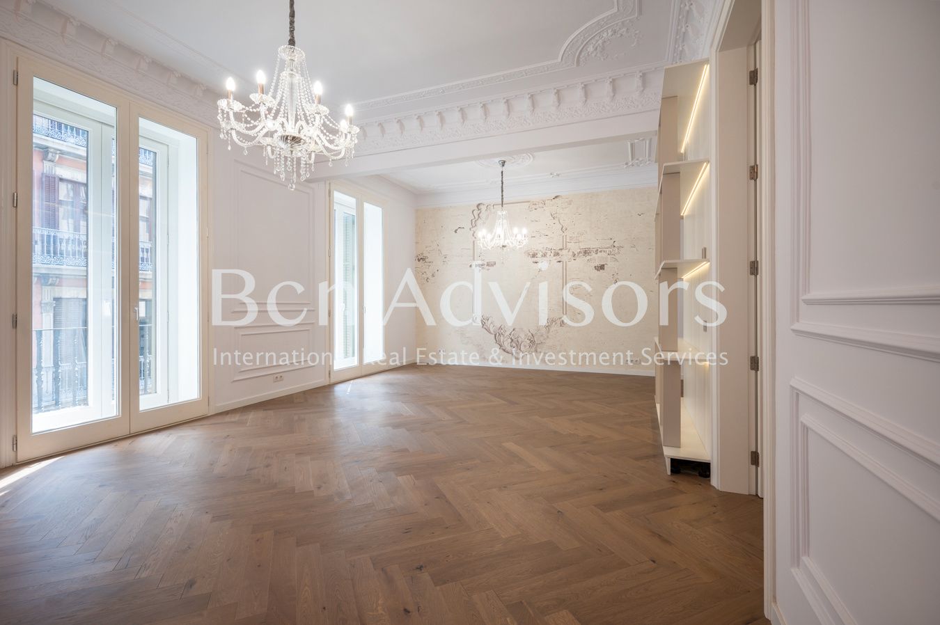 Living room of Apartment for sale in  Barcelona Capital  with Air Conditioner, Heating and Parquet flooring