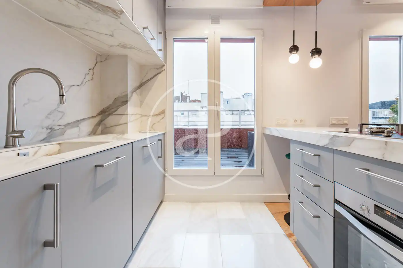 Küche von Wohnung zum Verkauf in Madrid mit Klimaanlage, Heizung und Terrasse