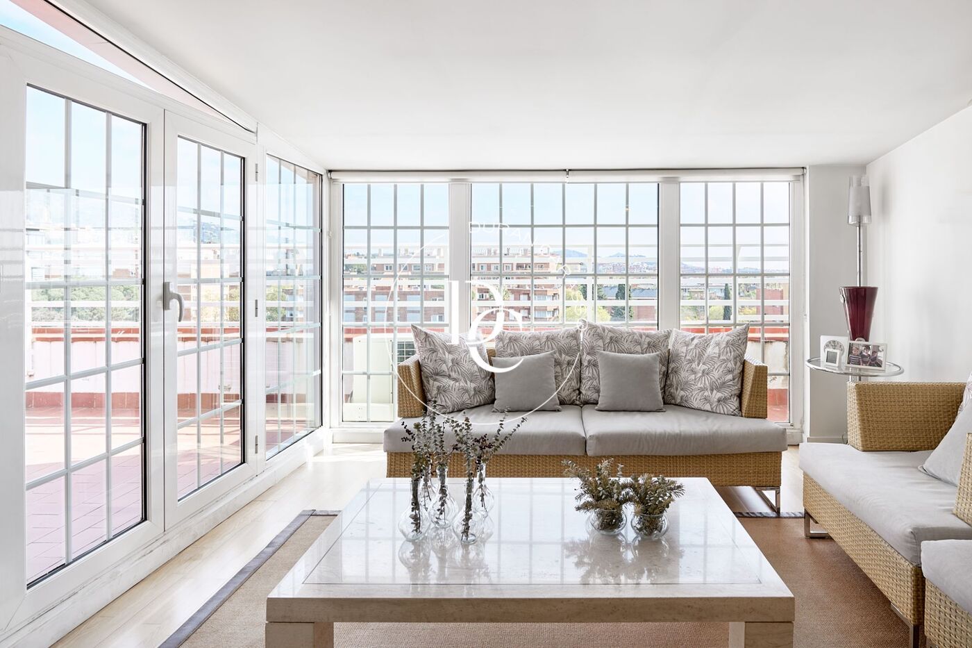 Living room of Attic for sale in  Barcelona Capital  with Air Conditioner, Heating and Terrace
