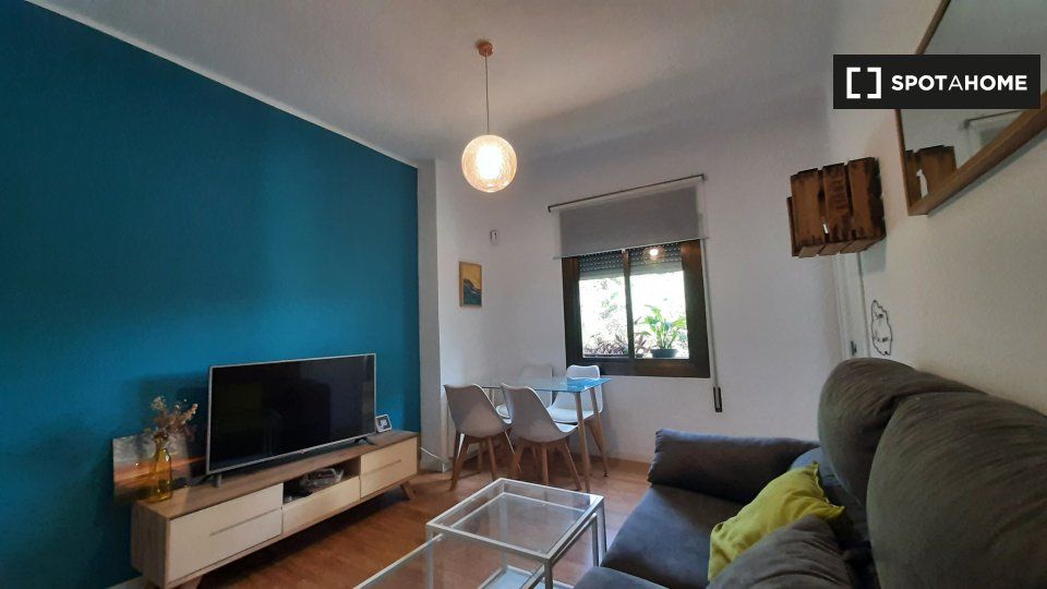 Sala d'estar de Pis de lloguer en  Barcelona Capital amb Aire condicionat, Calefacció i Moblat