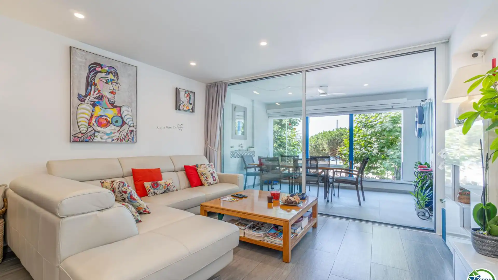 Sala de estar de Piso en venta en Roses con Aire acondicionado, Calefacción y Terraza