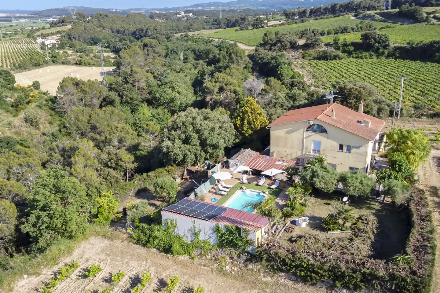 Garden of Houses for sale in Sant Martí Sarroca  with Air Conditioner, Heating and Terrace