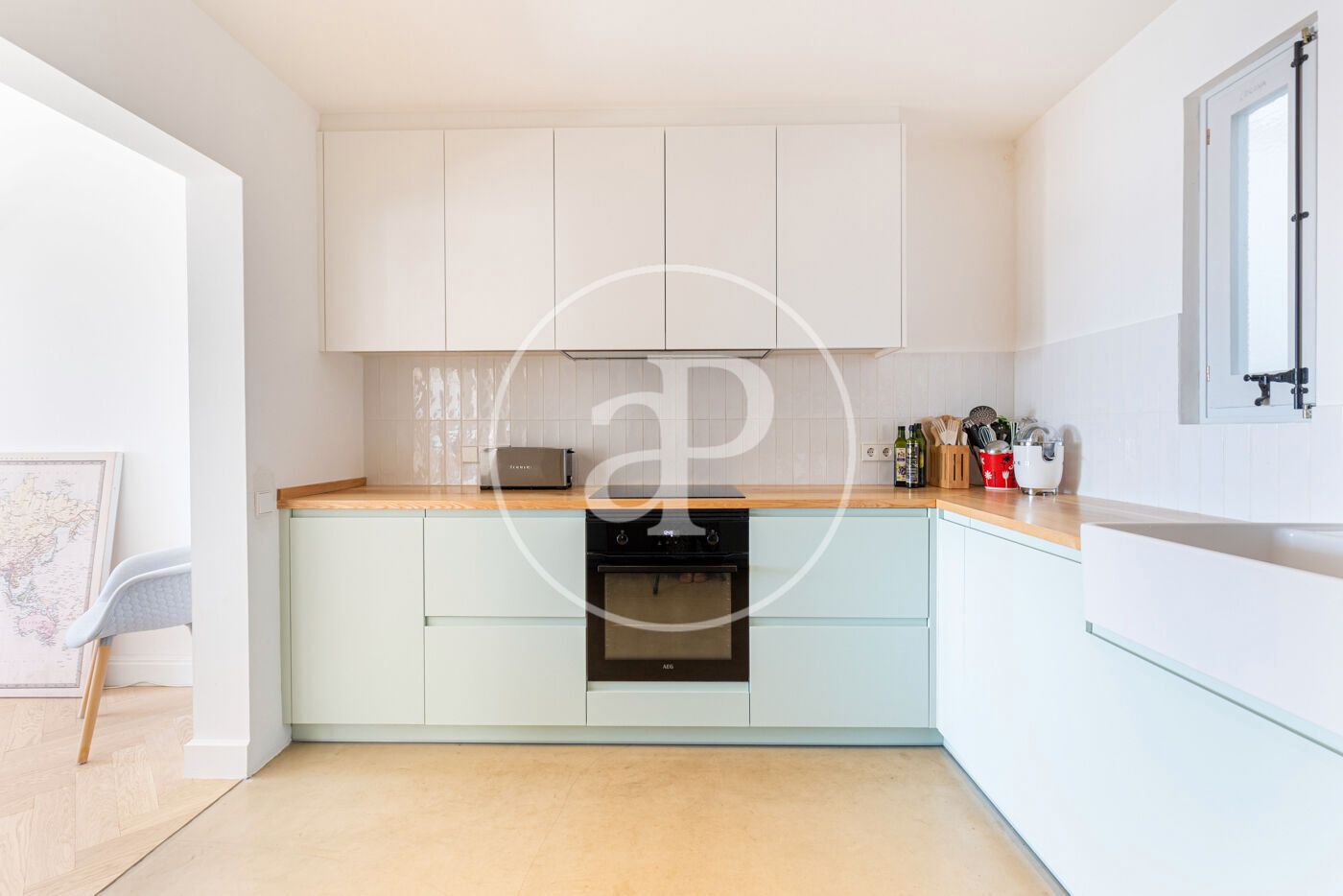 Kitchen of Flat for sale in Sabadell  with Air Conditioner, Heating and Terrace
