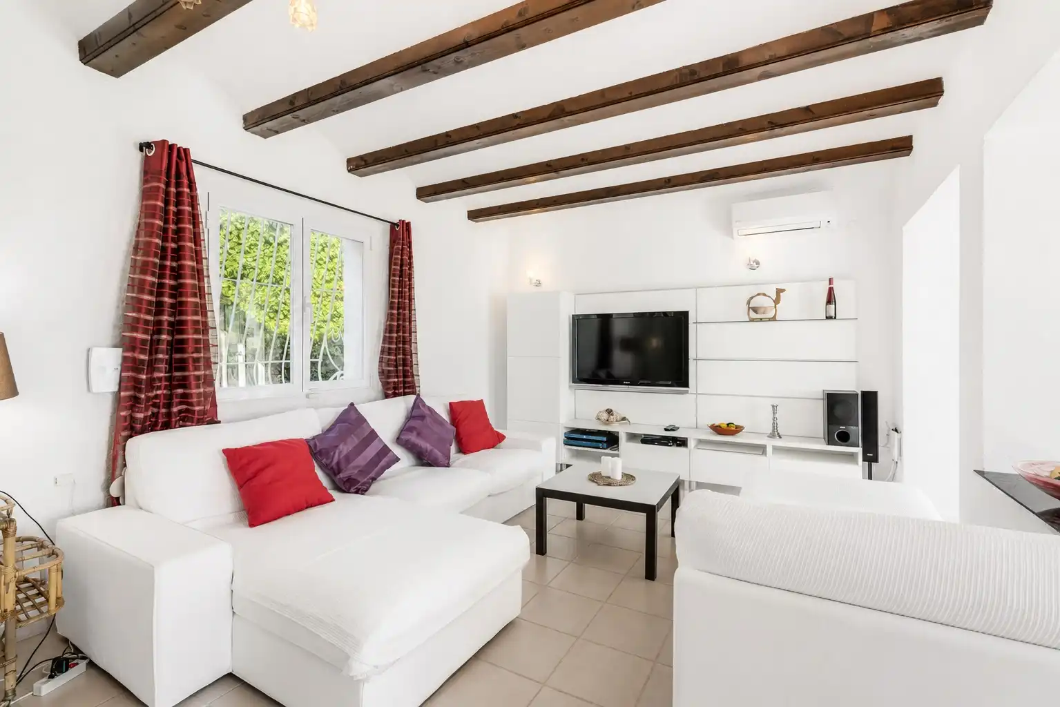 Sala de estar de Casa o chalet en venta en Jávea / Xàbia con Aire acondicionado y Jardín privado