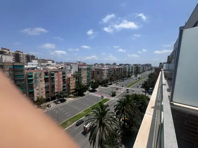 Exterior view of Attic for rent in Valencia  with Air Conditioner, Terrace and Oven