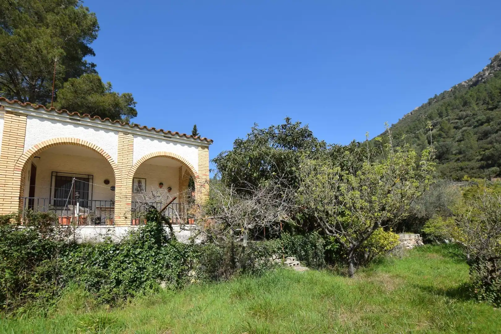 Vista exterior de Casa o xalet en venda en Alfara de Carles amb Terrassa, Traster i Piscina