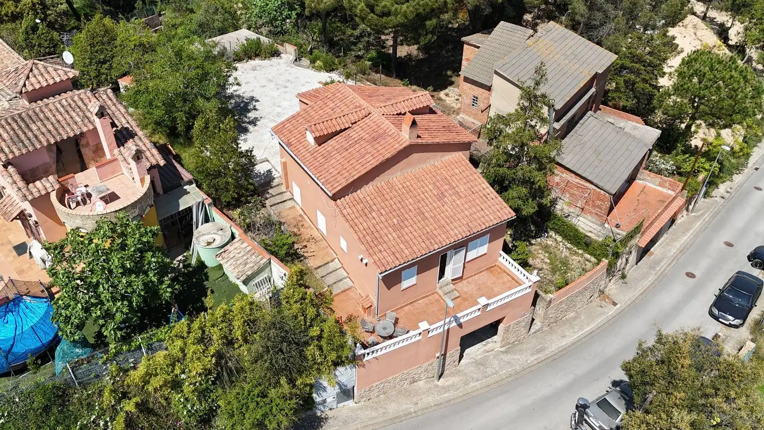 Vista exterior de Casa o xalet en venda en Llagostera amb Jardí privat, Terrassa i Traster