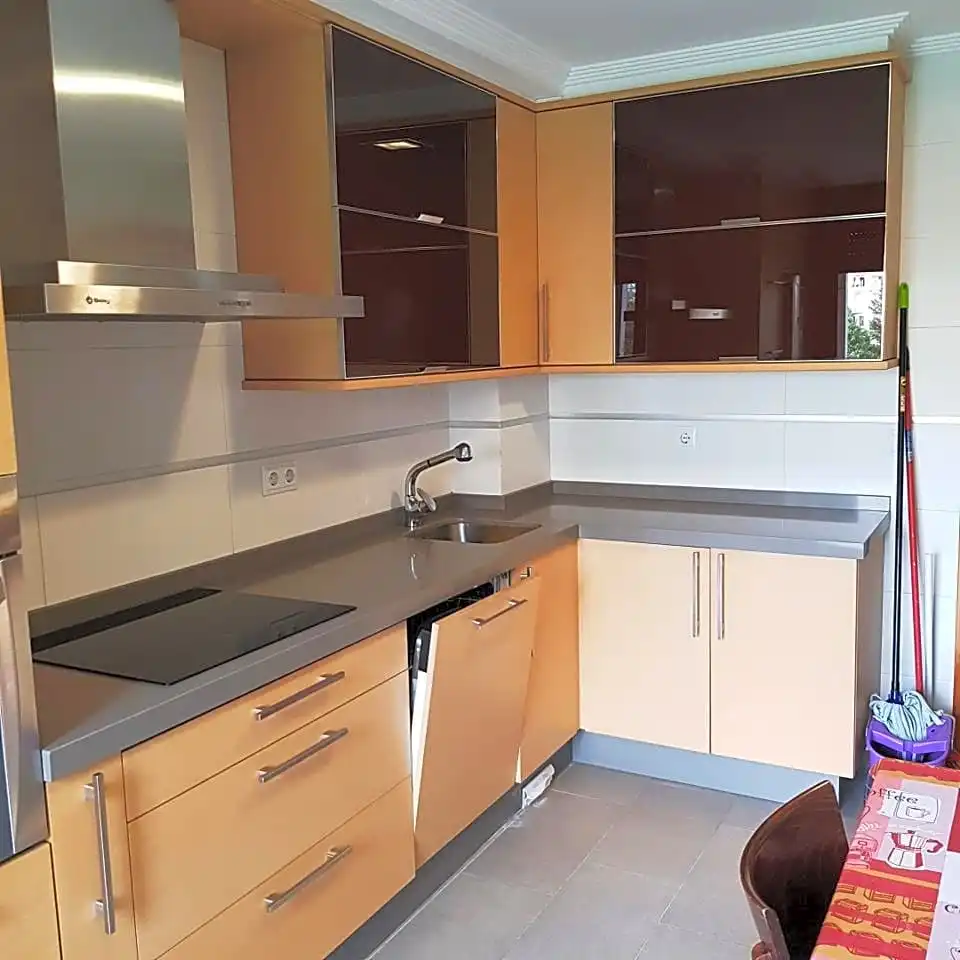 Kitchen of Flat for rent in Ourense Capital   with Heating, Parquet flooring and Terrace