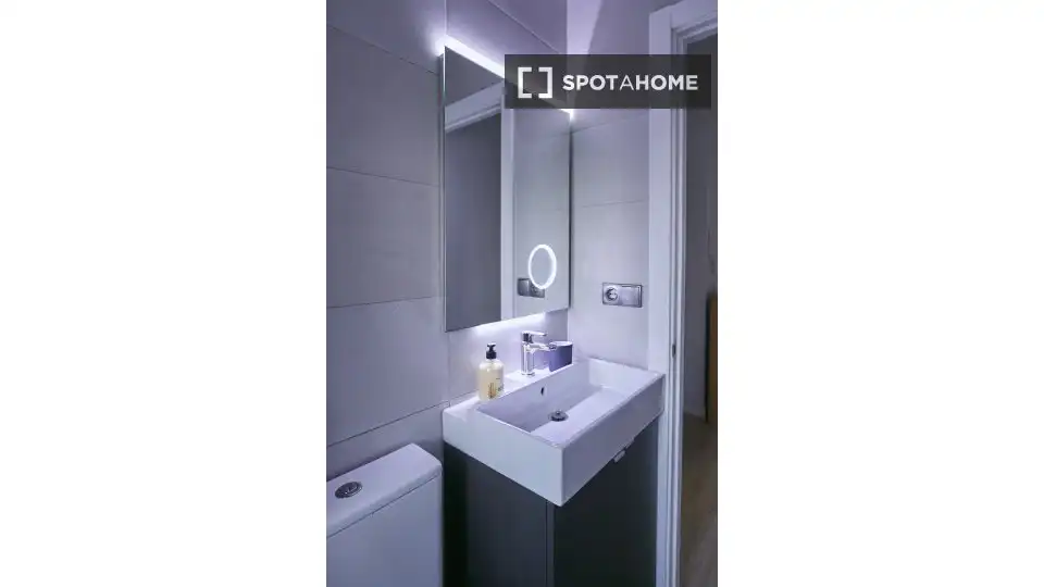 Bathroom of Flat for rent in Madrid  with Air Conditioner, Heating and Furnished