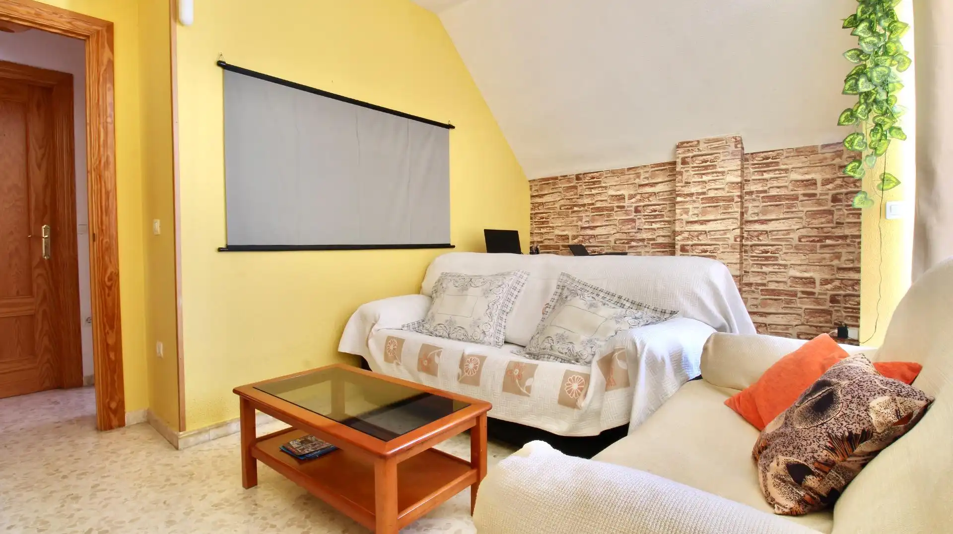 Living room of Attic for sale in Roquetas de Mar  with Terrace and Furnished