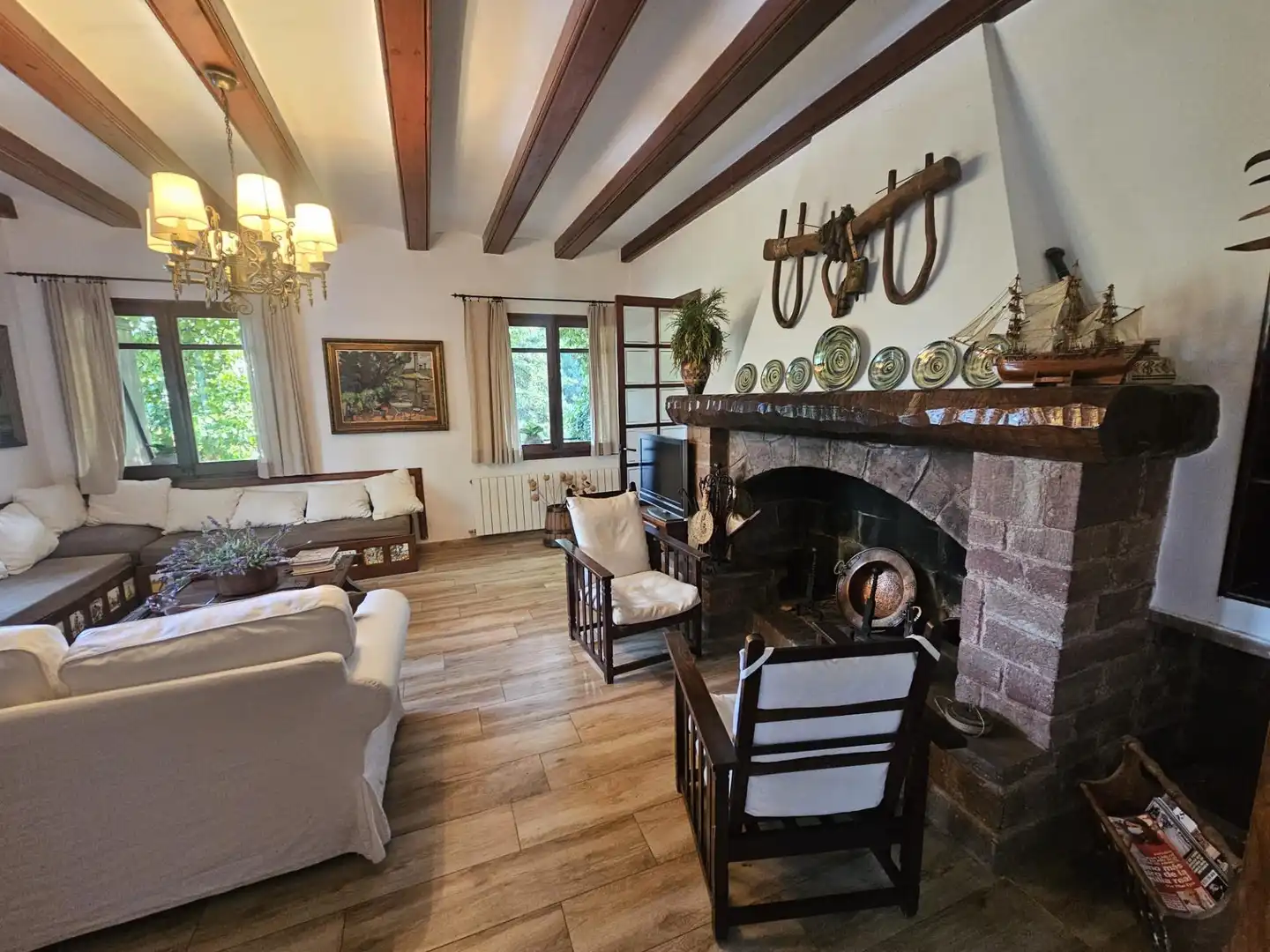 Sala de estar de Finca rústica en venta en Castellví de Rosanes