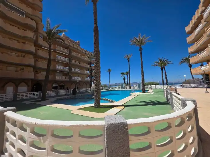 Swimming pool of Flat for sale in La Manga del Mar Menor  with Furnished, Alarm and Community pool