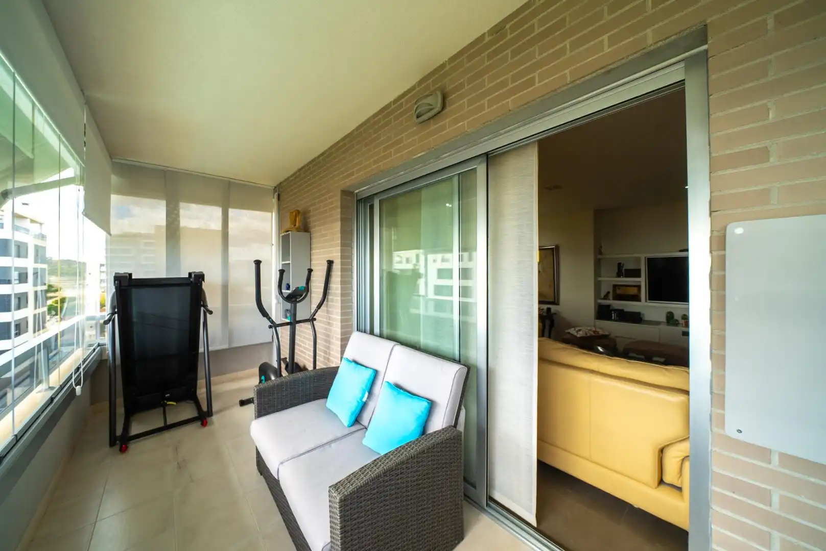 Terraza de Apartamento en venta en Villajoyosa / La Vila Joiosa con Aire acondicionado, Trastero y Amueblado