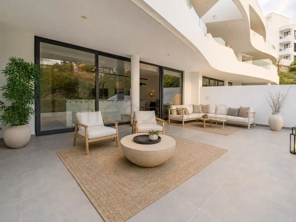 Terrassa de Apartament en venda en Fuengirola amb Jardí privat, Moblat i Piscina comunitària