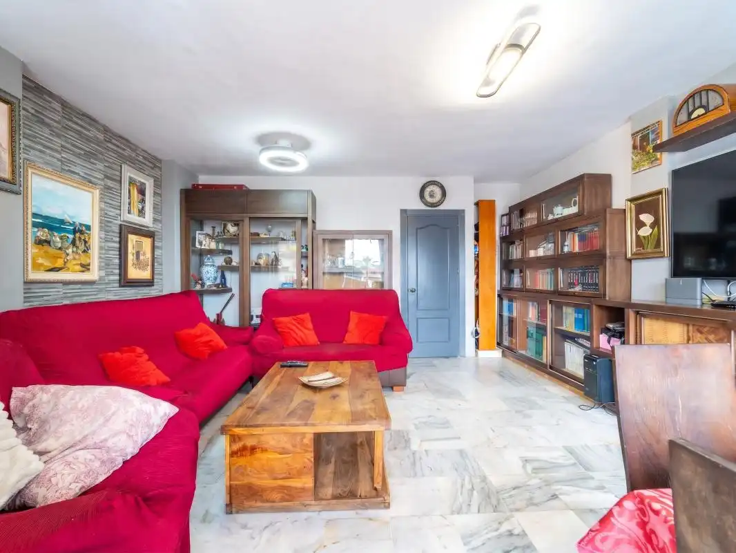 Wohnzimmer von Maisonette zum Verkauf in Málaga mit Klimaanlage, Heizung und Privatgarten
