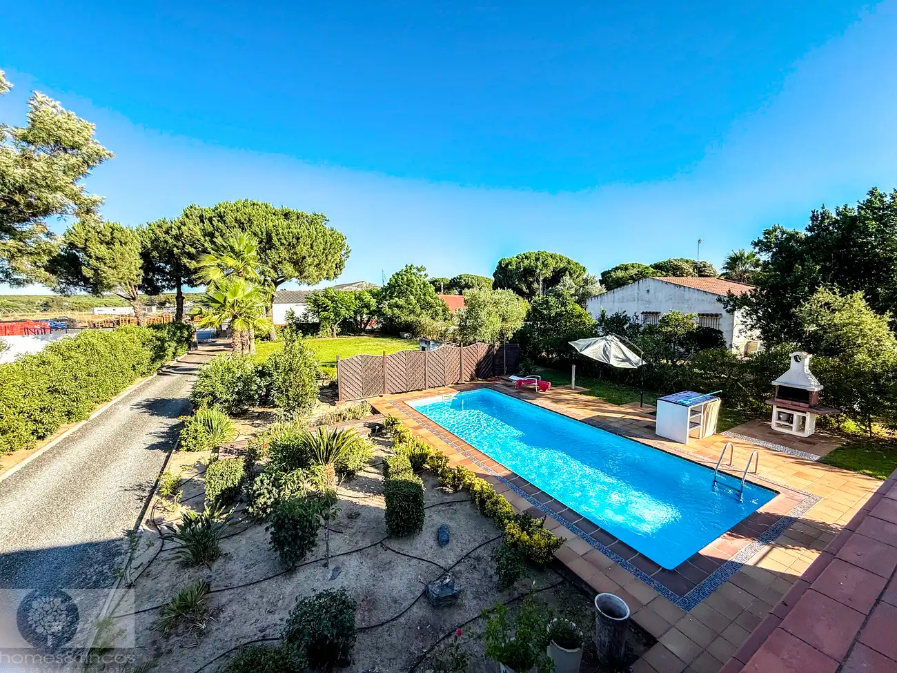 Piscina de Finca rústica en venta en Cartaya con Jardín privado, Piscina y Amueblado