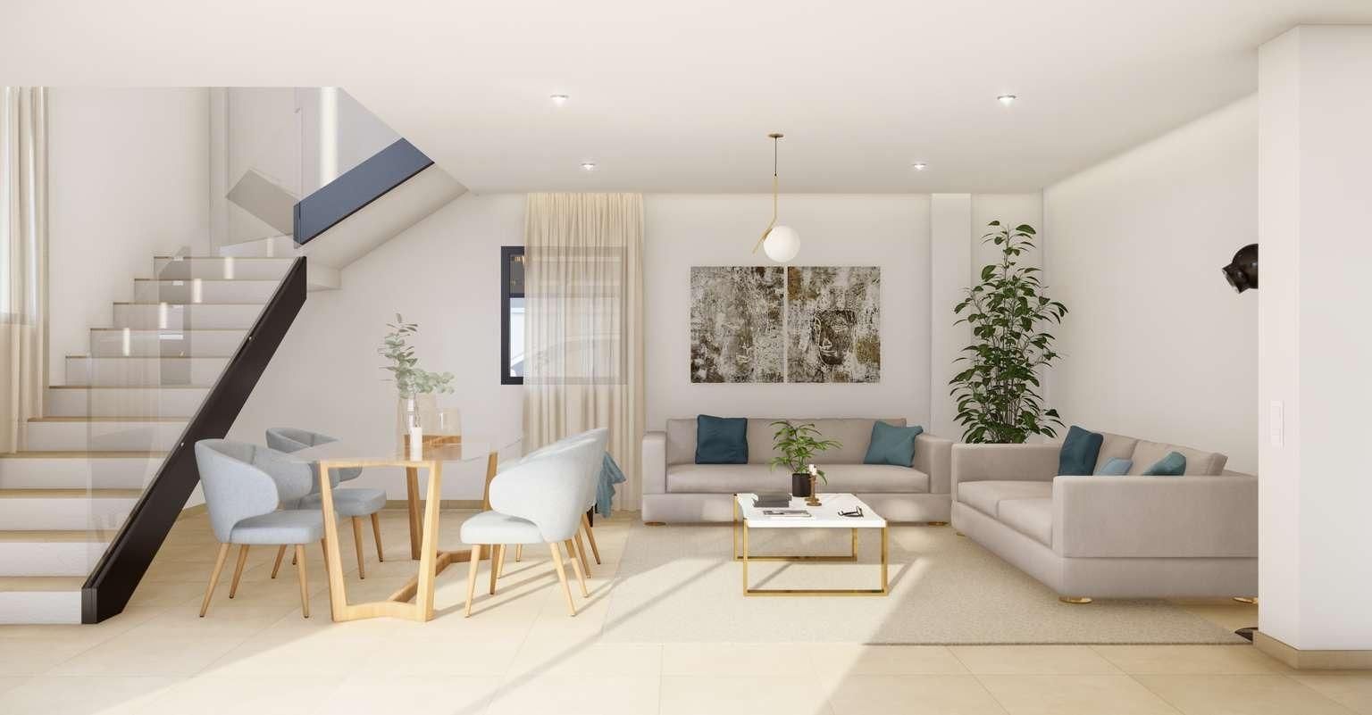 Sala d'estar de Casa o xalet en venda en Sant Joan d'Alacant amb Jardí privat, Terrassa i Piscina