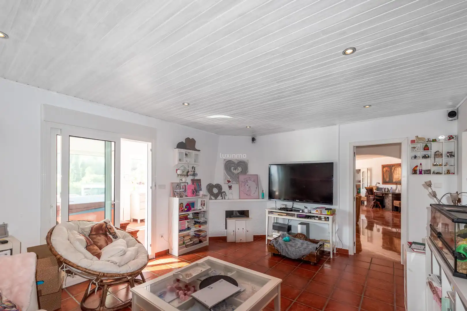 Sala de estar de Casa o chalet en venta en La Nucia con Aire acondicionado, Trastero y Piscina