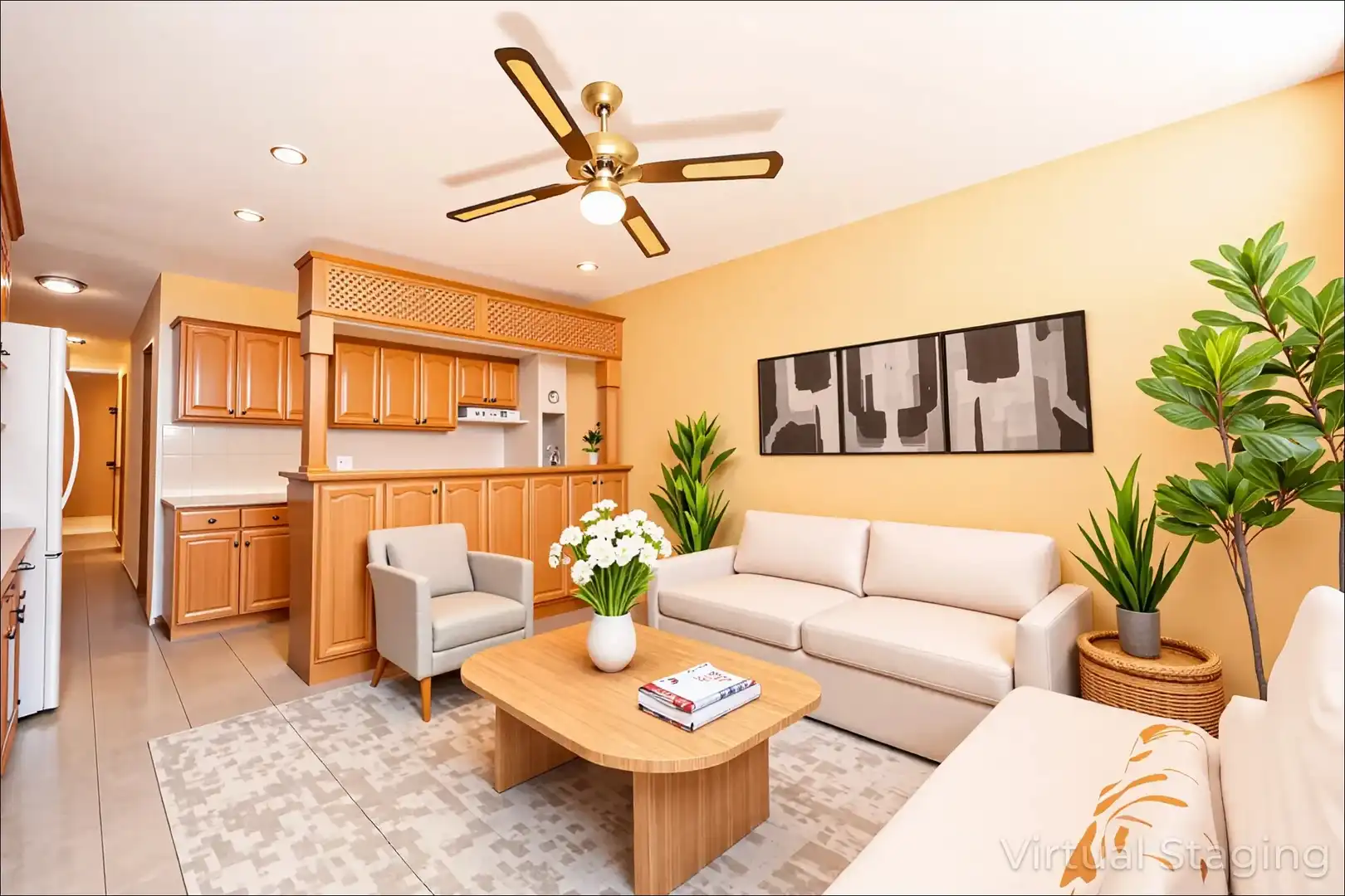 Living room of Flat for sale in Guía de Isora  with Terrace and Furnished