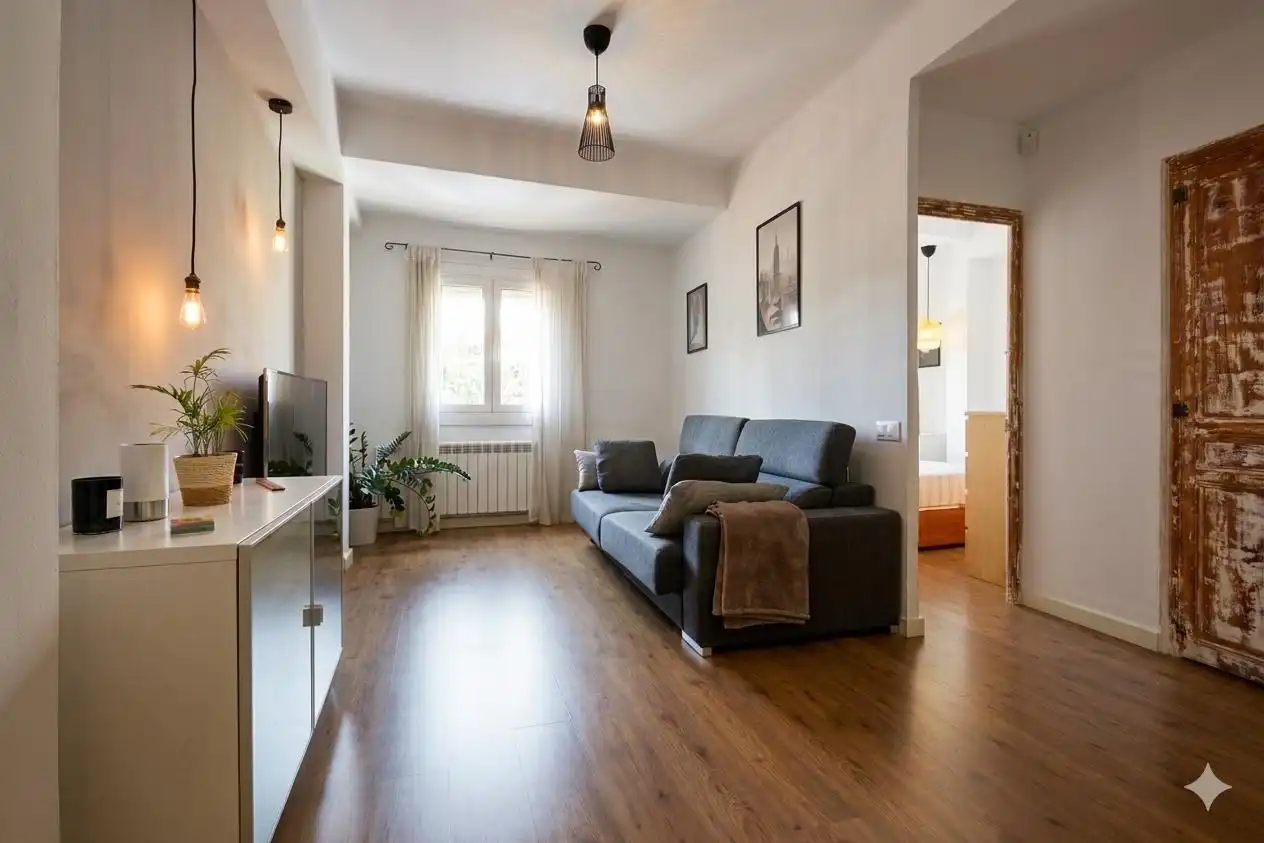 Sala d'estar de Pis en venda en Barcelona amb Aire condicionat, Calefacció i Parquet