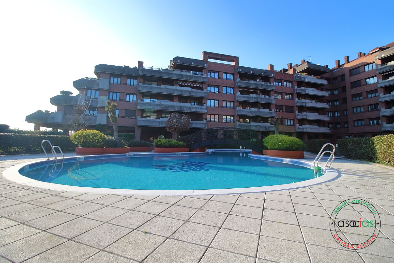 Swimming pool of Flat for sale in Gijón   with Heating, Parquet flooring and Terrace