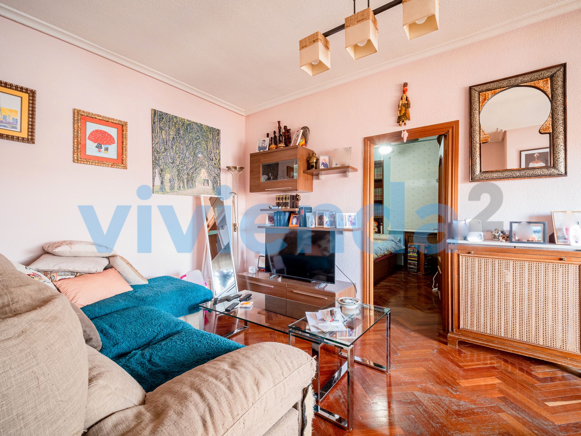 Living room of Flat for sale in  Madrid Capital  with Air Conditioner, Heating and Terrace