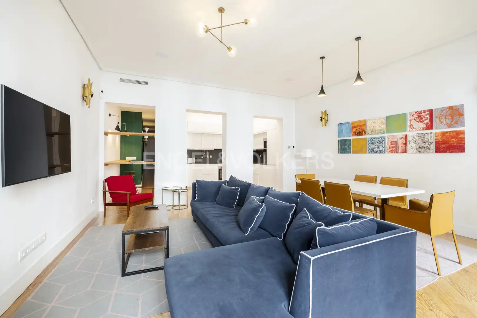 Sala d'estar de Pis de lloguer en Madrid amb Aire condicionat, Calefacció i Parquet
