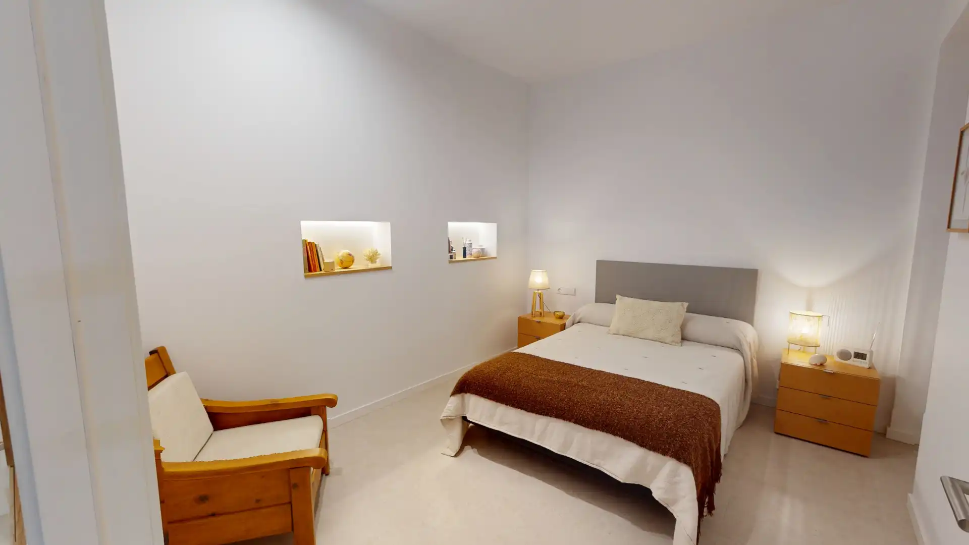 Schlafzimmer von Wohnung zum Verkauf in Alicante / Alacant mit Klimaanlage, Privatgarten und Abstellraum