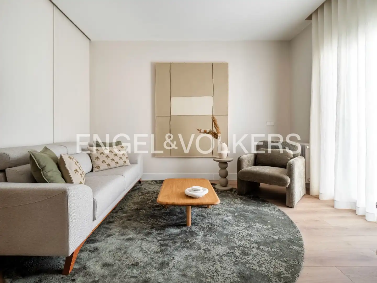 Wohnzimmer von Wohnung zur Miete in Madrid mit Klimaanlage, Heizung und Terrasse