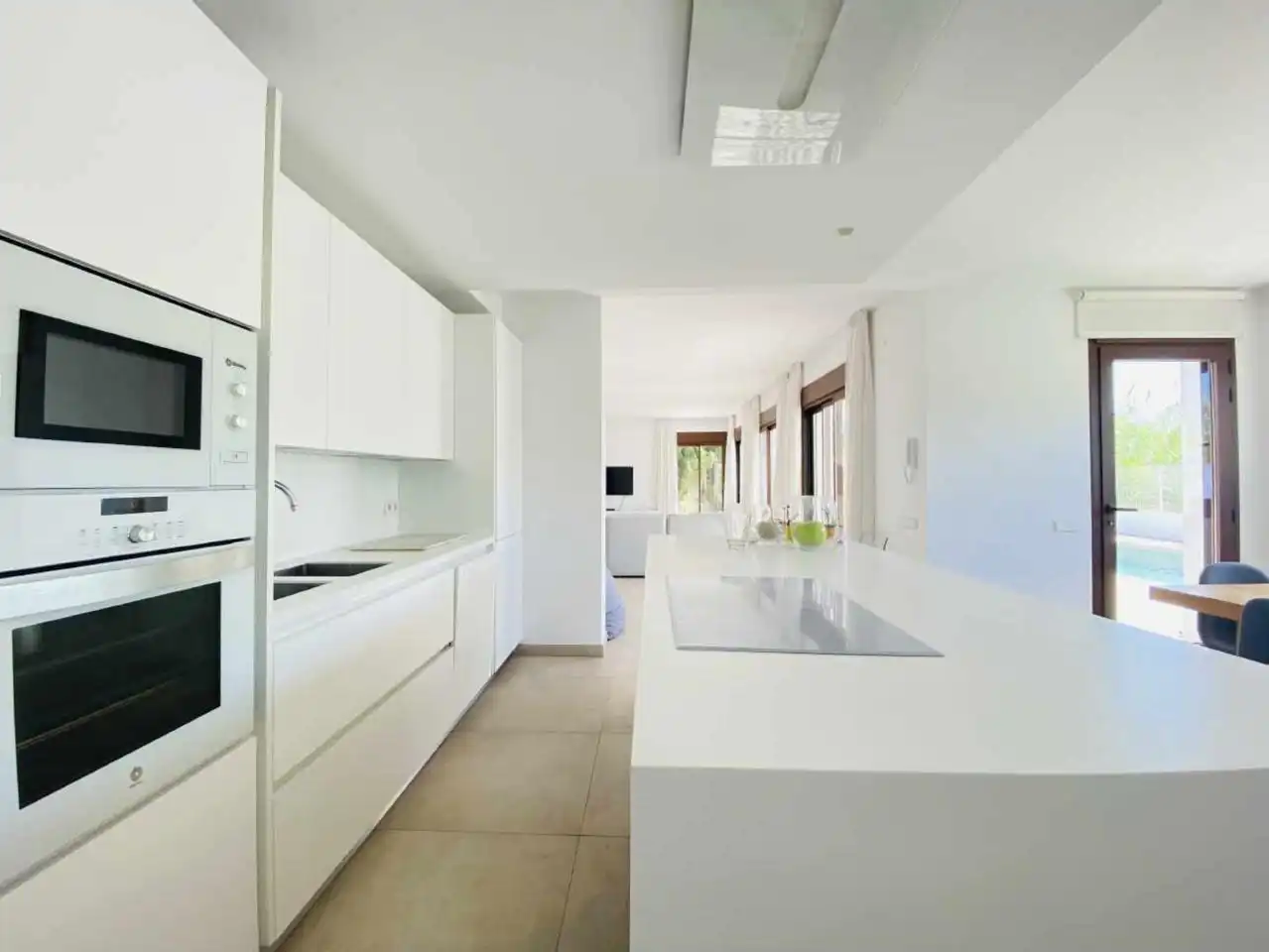 Cocina de Casa o chalet de alquiler en Santa Eulària des Riu con Aire acondicionado, Terraza y Piscina