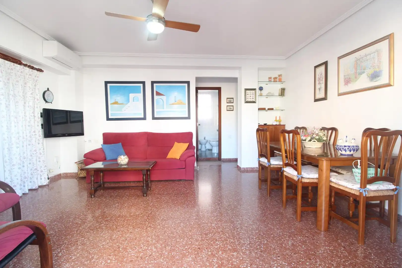 Sala de estar de Apartamento en venta en Cullera con Terraza, Amueblado y Balcón