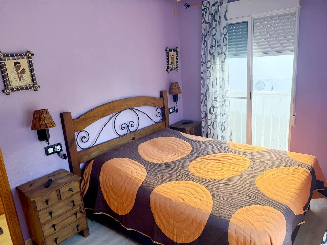 Schlafzimmer von Haus oder Chalet zur Miete in Santa Pola mit Klimaanlage, Terrasse und Balkon