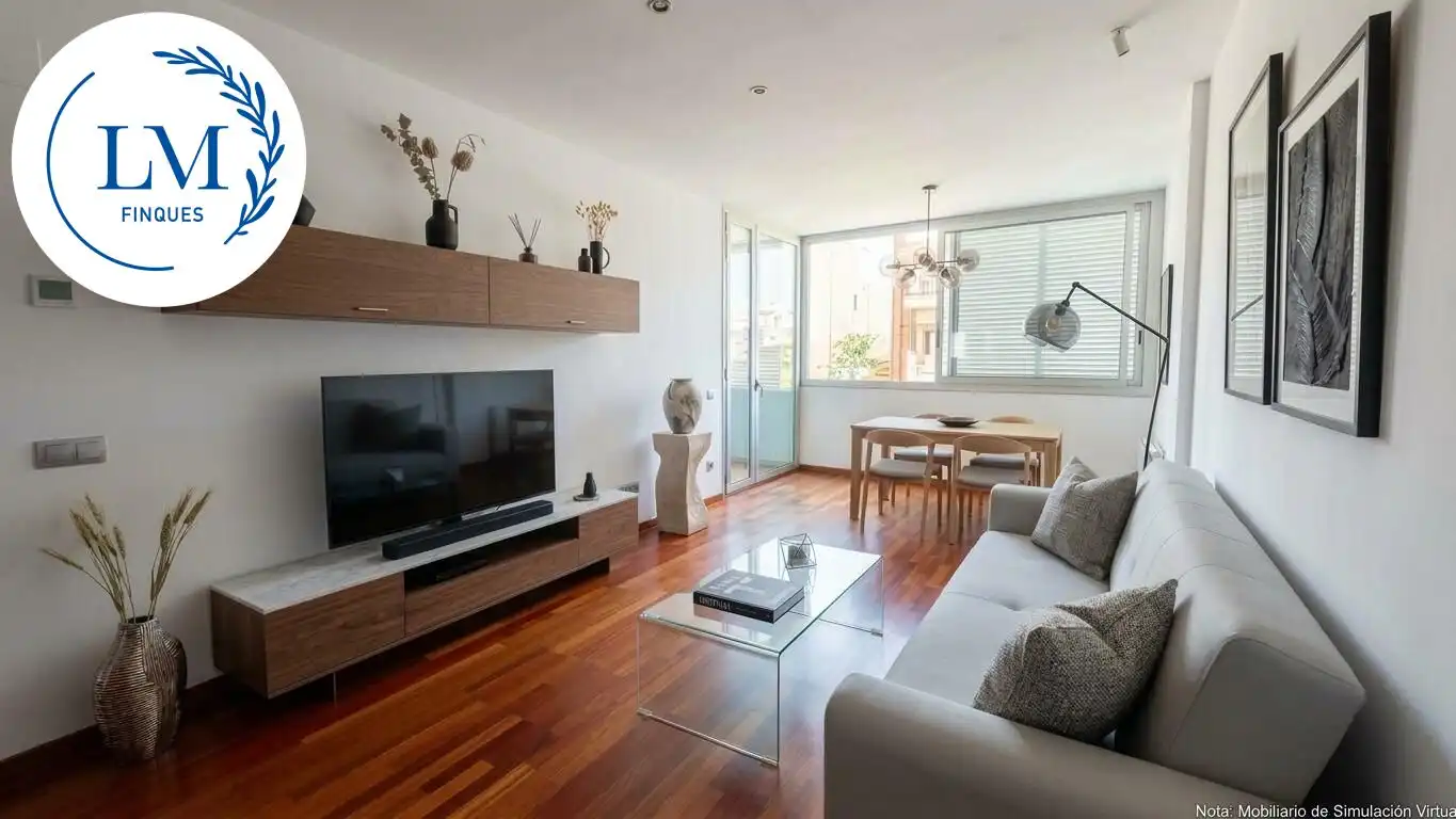 Sala d'estar de Pis en venda en Vilanova i la Geltrú amb Aire condicionat, Calefacció i Parquet