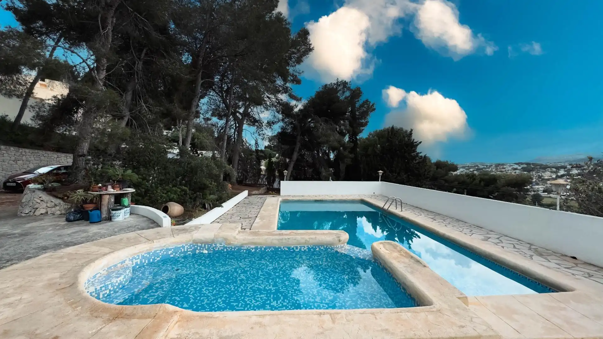 Piscina de Casa o chalet en venta en Moraira con Jardín privado, Terraza y Trastero