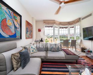Sala d'estar de Dúplex en venda en  Madrid Capital amb Aire condicionat, Jardí privat i Terrassa