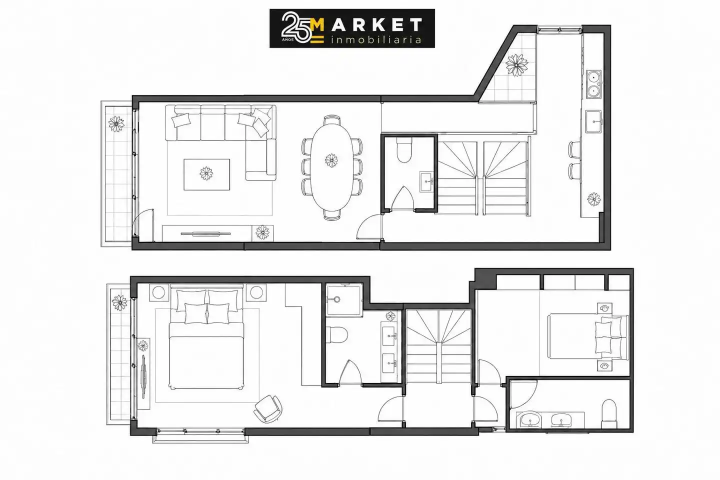 Maisonette zum Verkauf in Santa Pola mit Klimaanlage, Terrasse und Möbliert