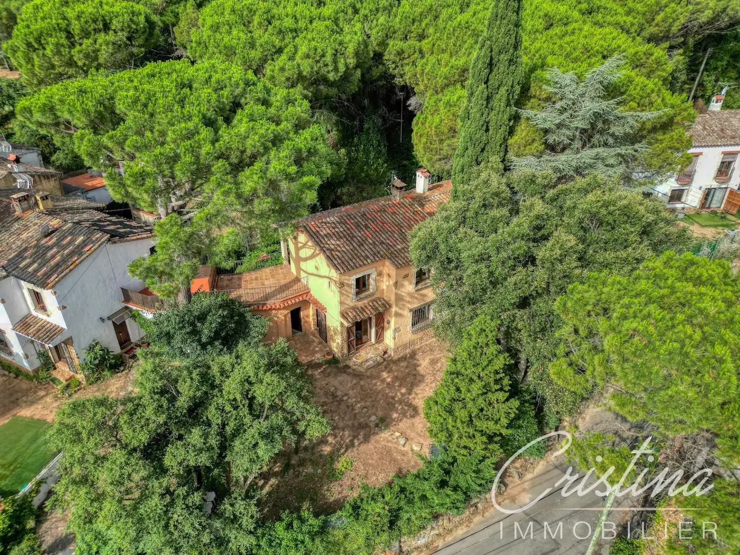 Vista exterior de Casa adosada en venta en Santa Cristina d'Aro con Calefacción, Jardín privado y Terraza