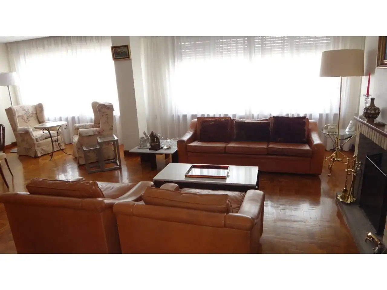 Sala de estar de Piso en venta en  Pamplona / Iruña con Calefacción, Parquet y Trastero