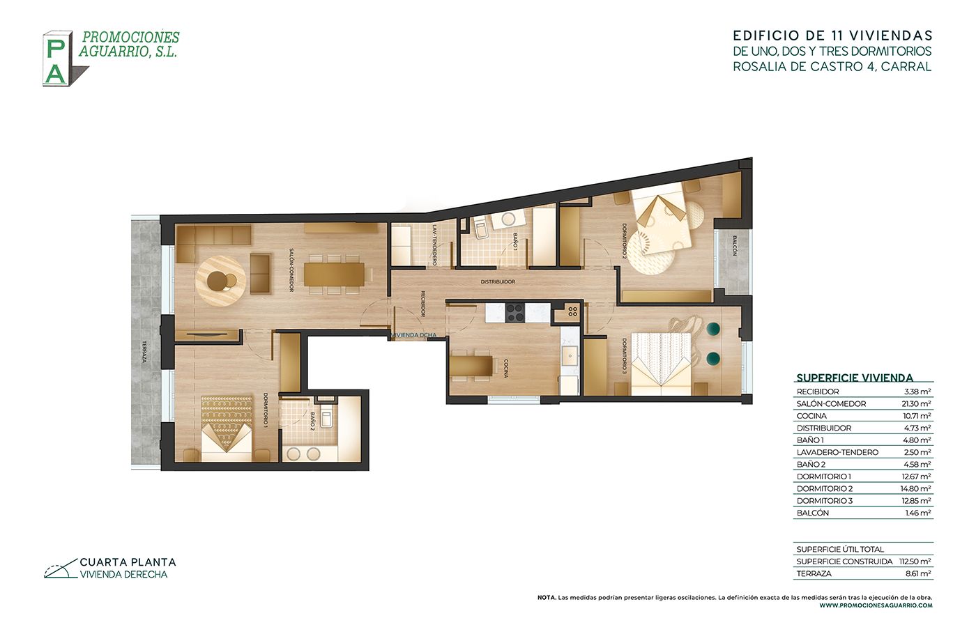 Flat for sale in Rúa Rosalía de Castro, 4, Carral