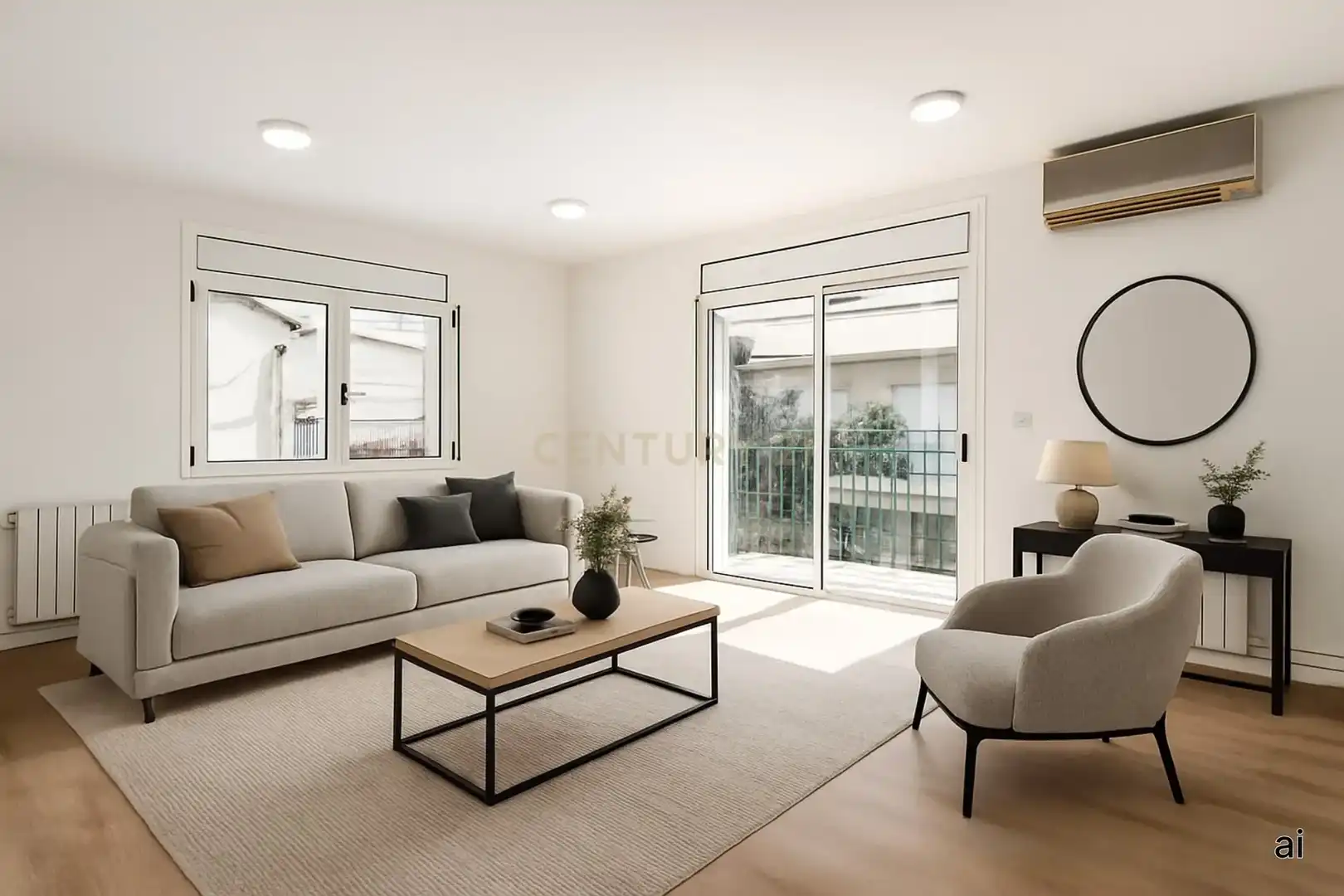 Sala d'estar de Apartament en venda en Olesa de Montserrat amb Balcó