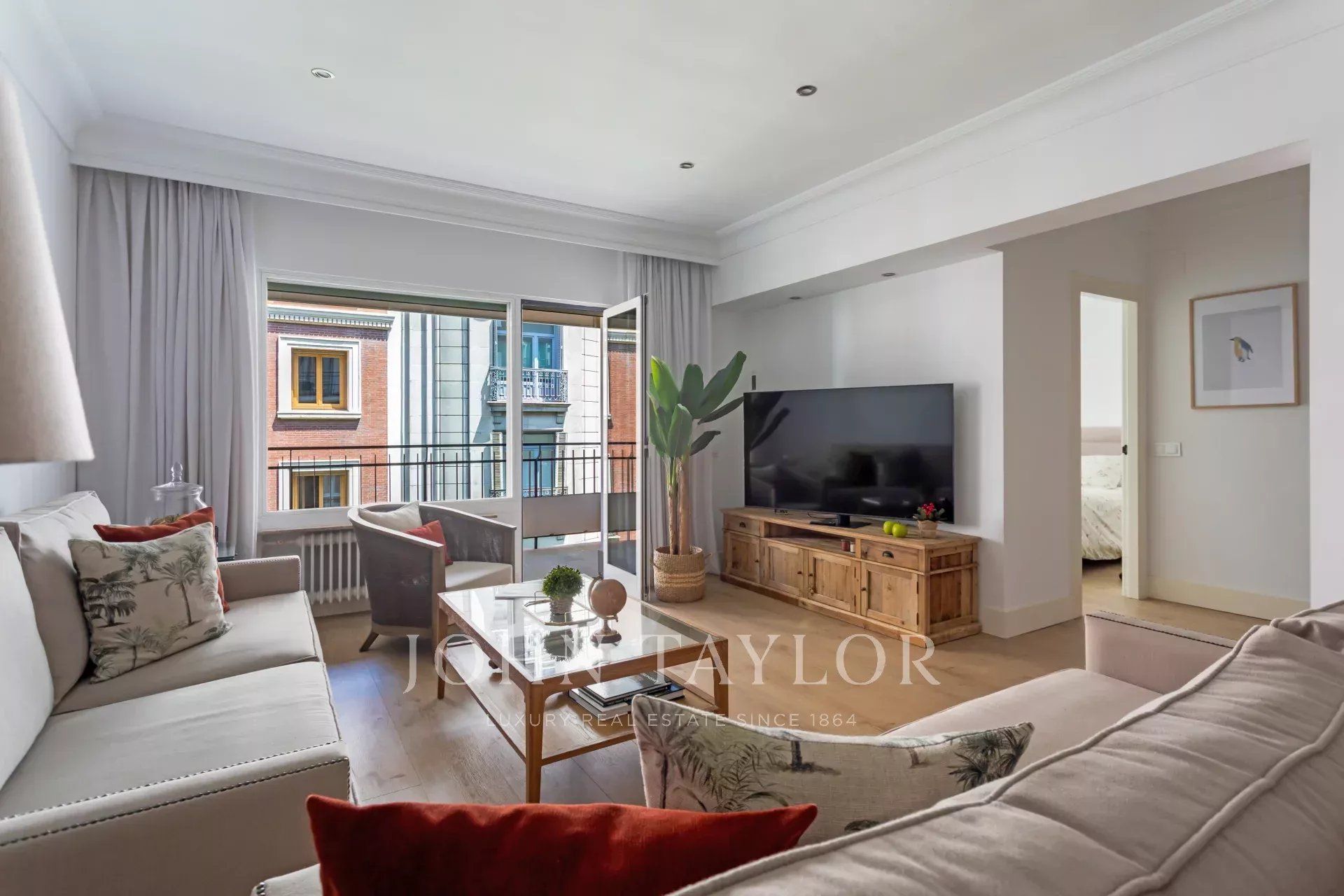 Sala d'estar de Pis de lloguer en  Madrid Capital amb Aire condicionat, Calefacció i Terrassa