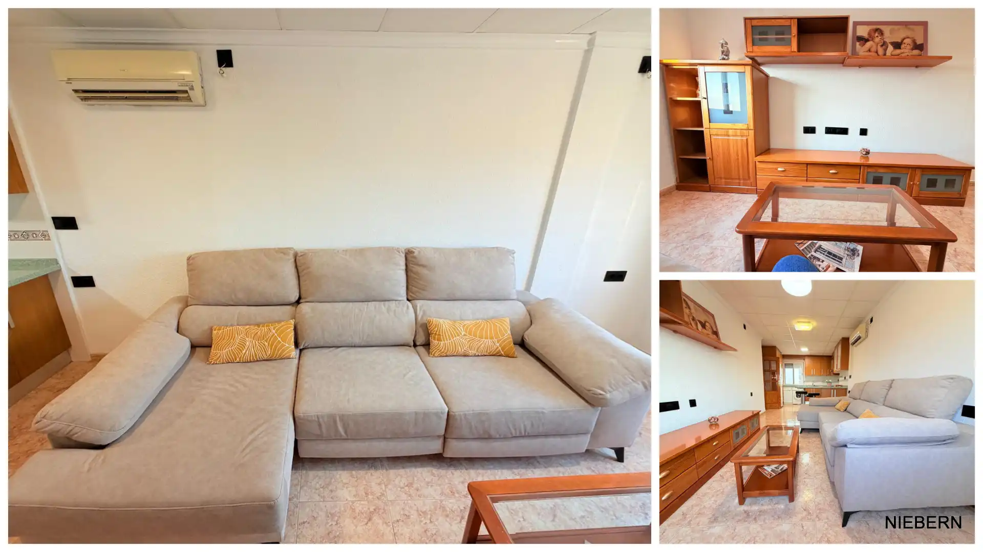 Sala de estar de Piso de alquiler en Cartagena con Aire acondicionado, Amueblado y Horno