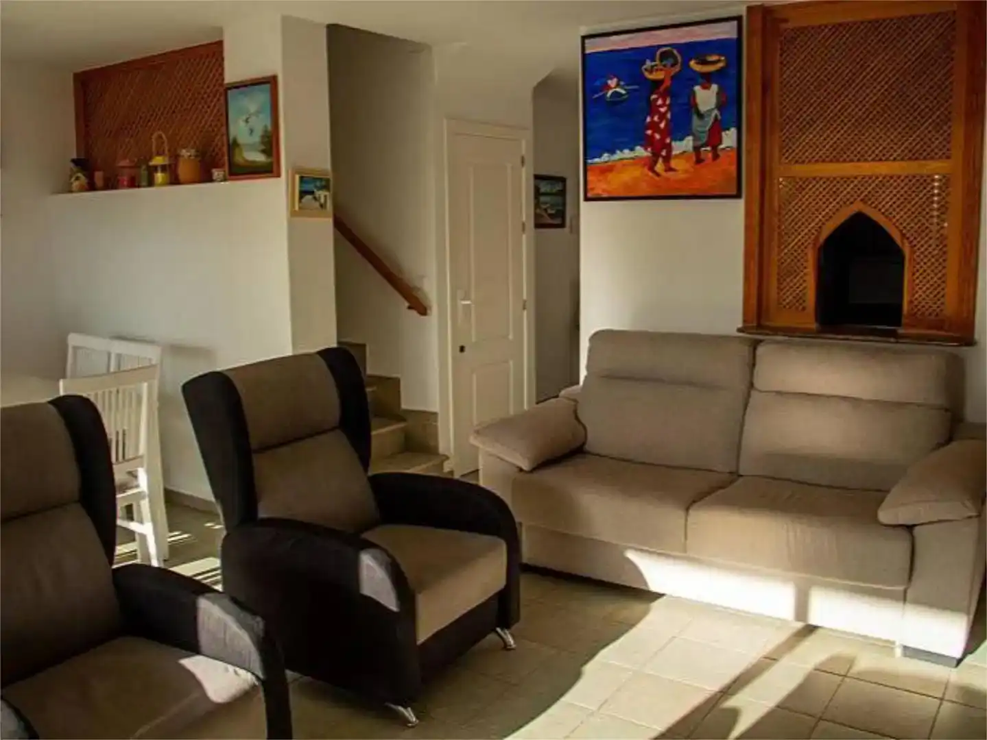 Sala d'estar de Dúplex en venda en Vera amb Aire condicionat, Jardí privat i Moblat