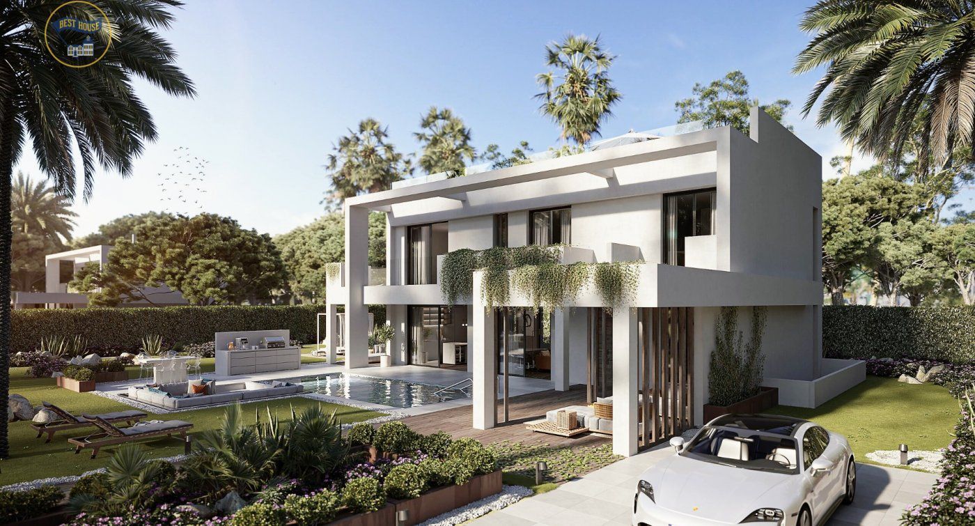 Exterior view of House or chalet for sale in Manilva  with Private garden, Parquet flooring and Terrace