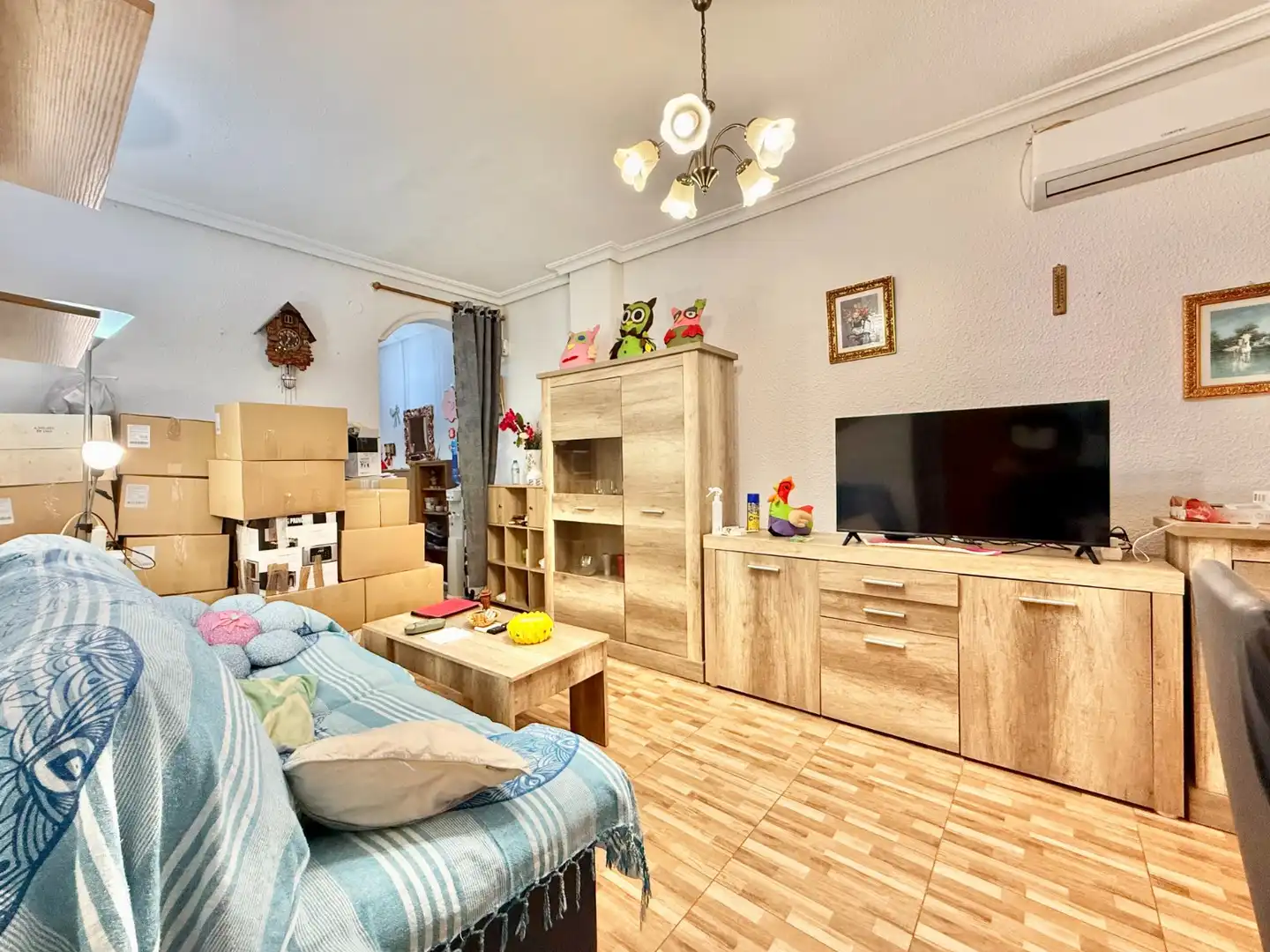 Wohnzimmer von Erdgeschoss zum Verkauf in San Pedro del Pinatar mit Klimaanlage, Privatgarten und Terrasse